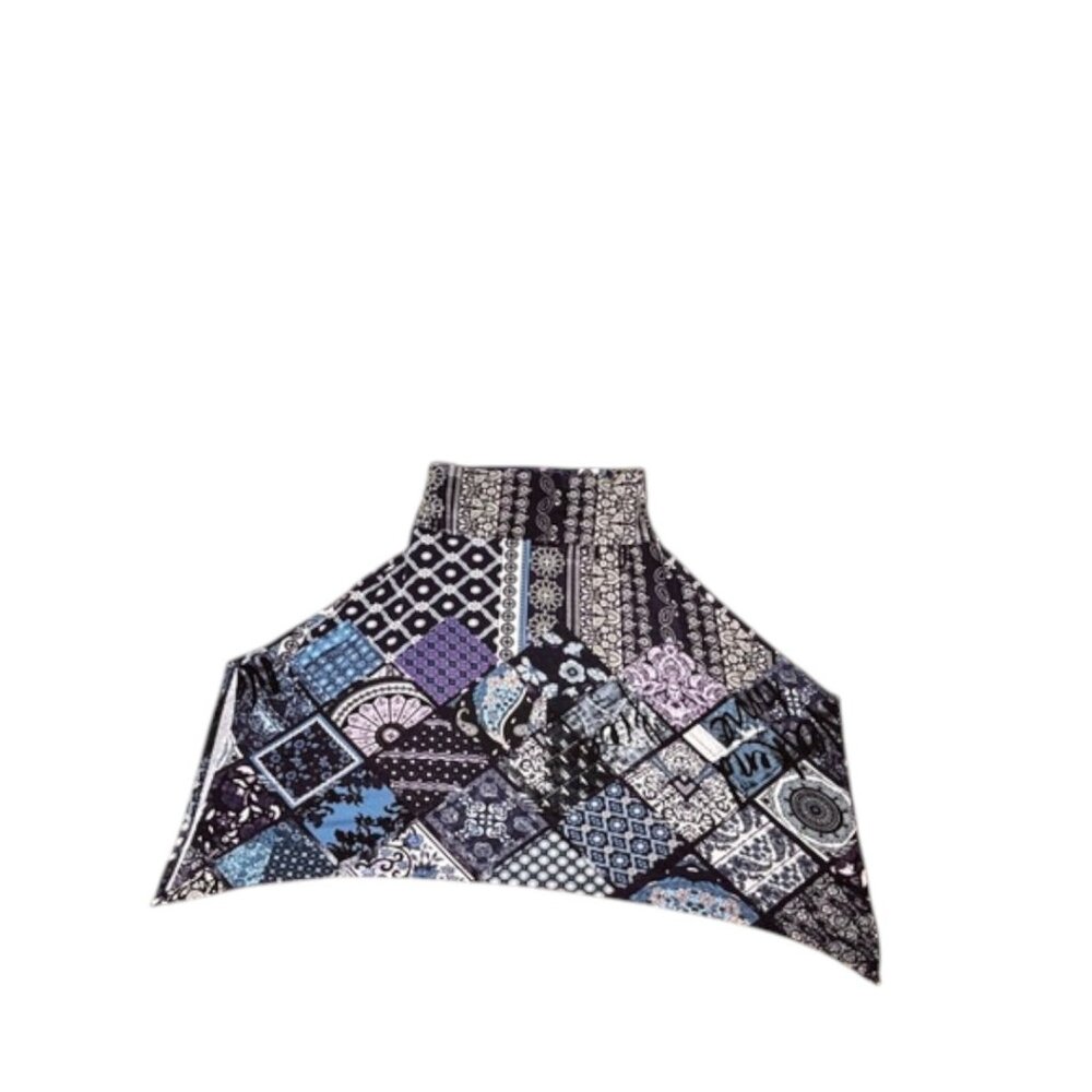 Desigual Patchwork Print Asymmetrical Handkerchie… - image 7
